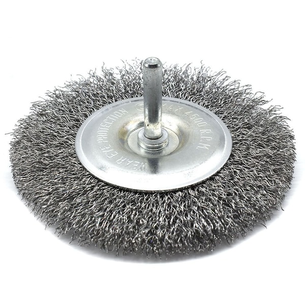 Superior Steel 4" Wire Wheel 1/2" Bore Coarse - 6000 RPM S1802 - main